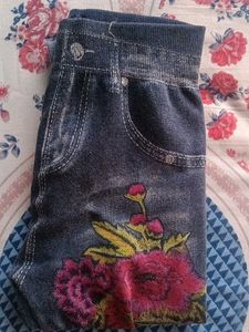 16-18yrs Distressed Graphic Print Tight