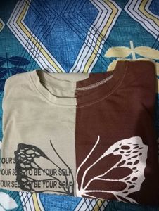 Color Block Butterfly Graphic Tee Oversized