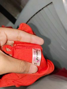 Red Dress with Lace Sleeves