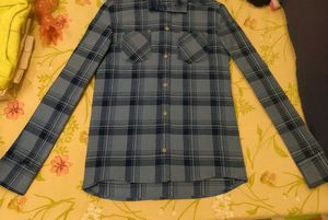 MAX Blue Plaid Long Sleeve Shirt