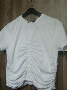 White Ruched Top