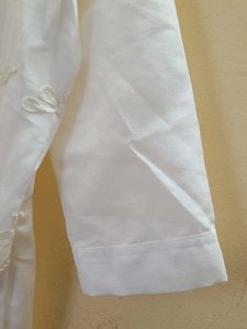 White Embroidered Tunic Top