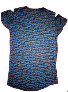 Blue Cold Shoulder Top