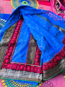 Elegant Blue Printed Saree