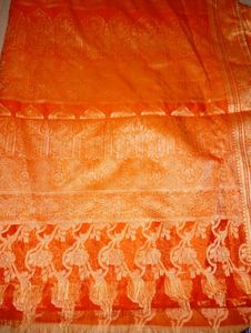🧡😻 Orange Saree