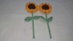 handmade crochet sunflower 250 price two flowers