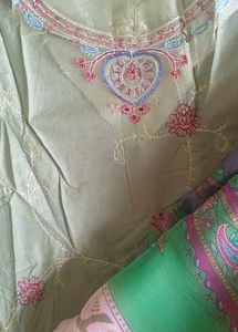 patchwork unstitched dress rayon material chiffon