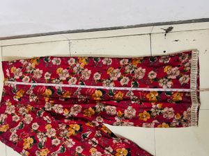 Floral Print Pink  Kurti Palazzo Set