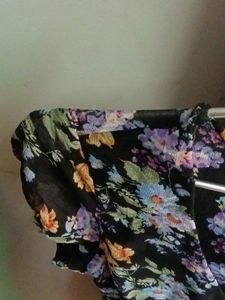 Floral Print Cap Sleeve Dress