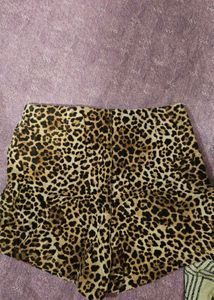Leopard Print Skort