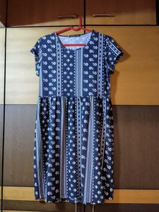 Cute Blue Patterned Dress