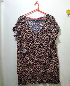 Floral Cool Cotton Top length 38