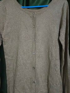 Sparkly Button-Down Cardigan