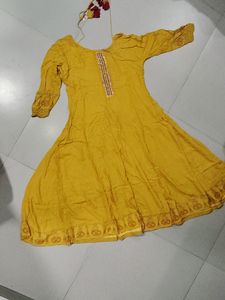 Mustered Colour Anarkali