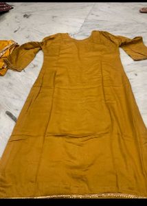 Combo Mustard And White Suits With Jhumke Free