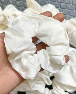 White Satin Scrunchie