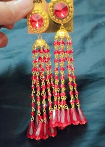 Beautiful Red Colour Earrings