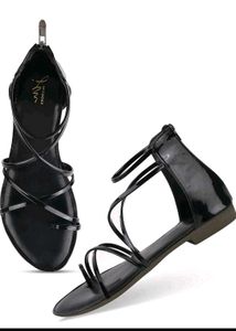 Strappy Black Gladiator Sandals