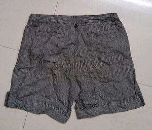Grey Plaid Shorts