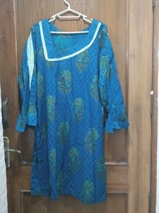 Blue Printed Kurta