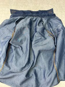 Denim Shirt with Embellishments