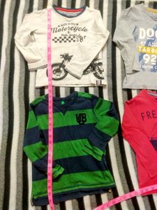 Set of 4 Full Sleaves Tshirts 5-6 Years old