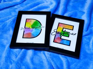 Alphabet Name Digital Art Frame (5x7in)
