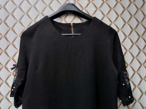 New With Tag Cute Black Korean Beads Top
