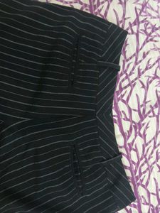 Pinstripe Flare Leg Trousers