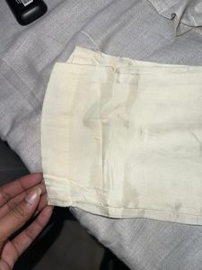 Cream Muslin ethnic Trousers