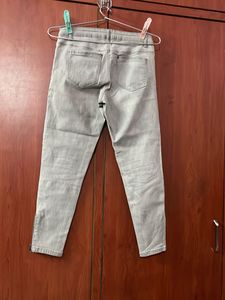 Gray Cropped Jeans