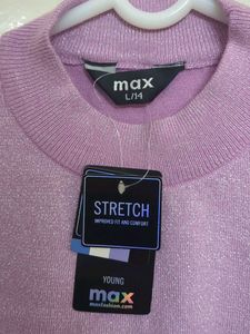 Sparkly Lavender Knit Top
