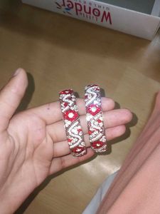 Red And White Pretty Bangles