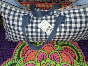 Blue Checked Bag