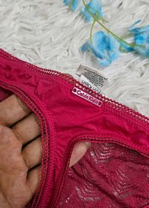 Burgundy Lace Thong