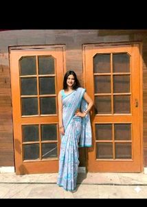 🩵✨ SALE! PRINTESTY LOOK  SAREE