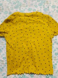 Cute Yellow Polka Dot Tee
