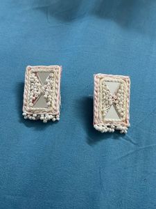 Beaded Mirror Handmade Earrings