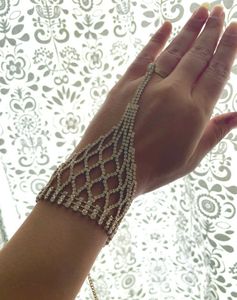 AD Diamond Hand Bracelet