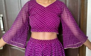 Purple Leheriya Lehenga🥻