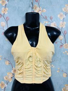 Butteryellow Halter Neck Top