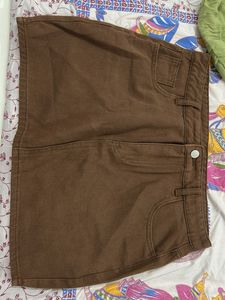 Brown Mini Skirt