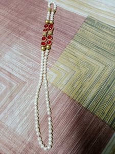 Pearl &amp; Gold Tone Necklace Set