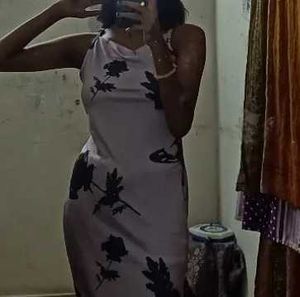 Abstract Print Maxi Dress
