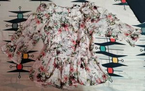 Floral Ruffle Top