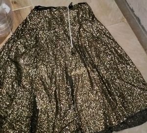 Sparkly Gold Sequin Maxi Skirt