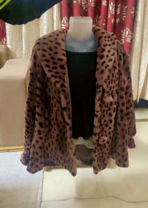 Leopard Print Faux Fur Coat