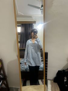 Blue And White Striped Shirt