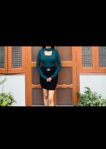 Chic Green turtle neck top