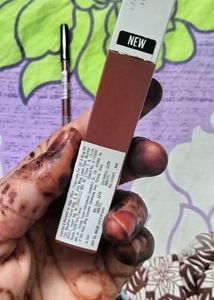 Maybelline Superstate Matte Lipstick Shad 30 Amazonian And Lip Liner